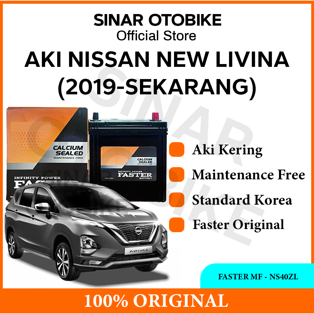 AKI NEW LIVINA FASTER BATTERY MF KERING NS40ZL