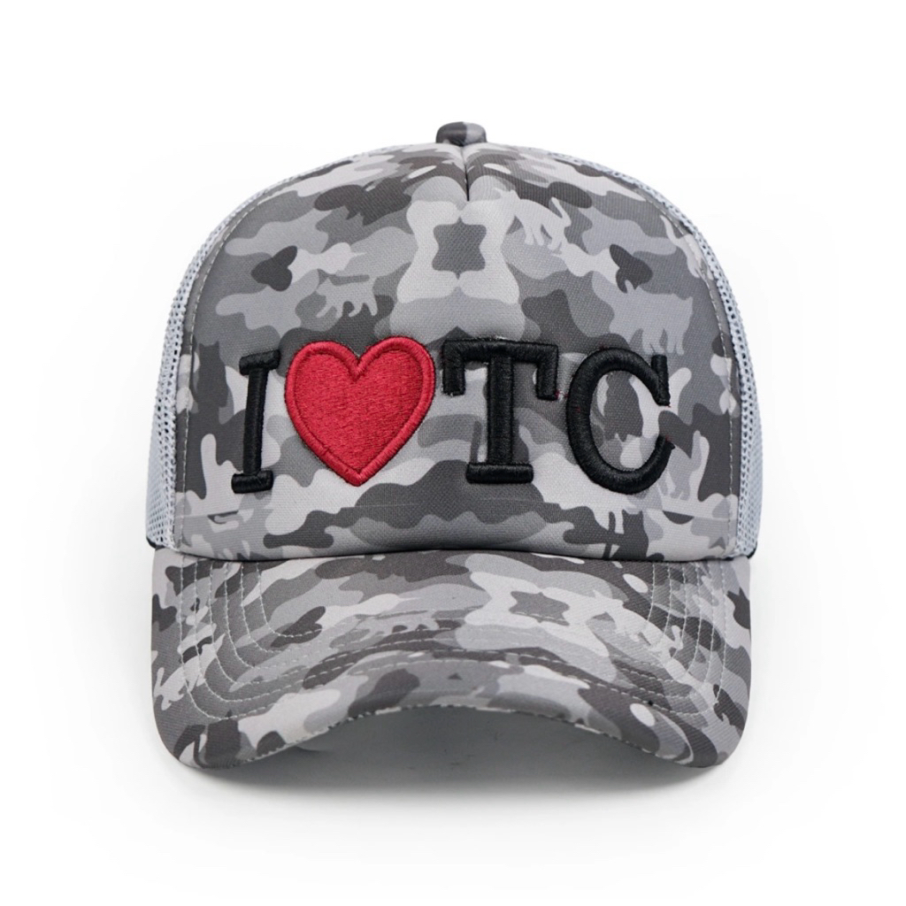 TRUCKER HAT CAMO GREY - TELEPATI.CHE