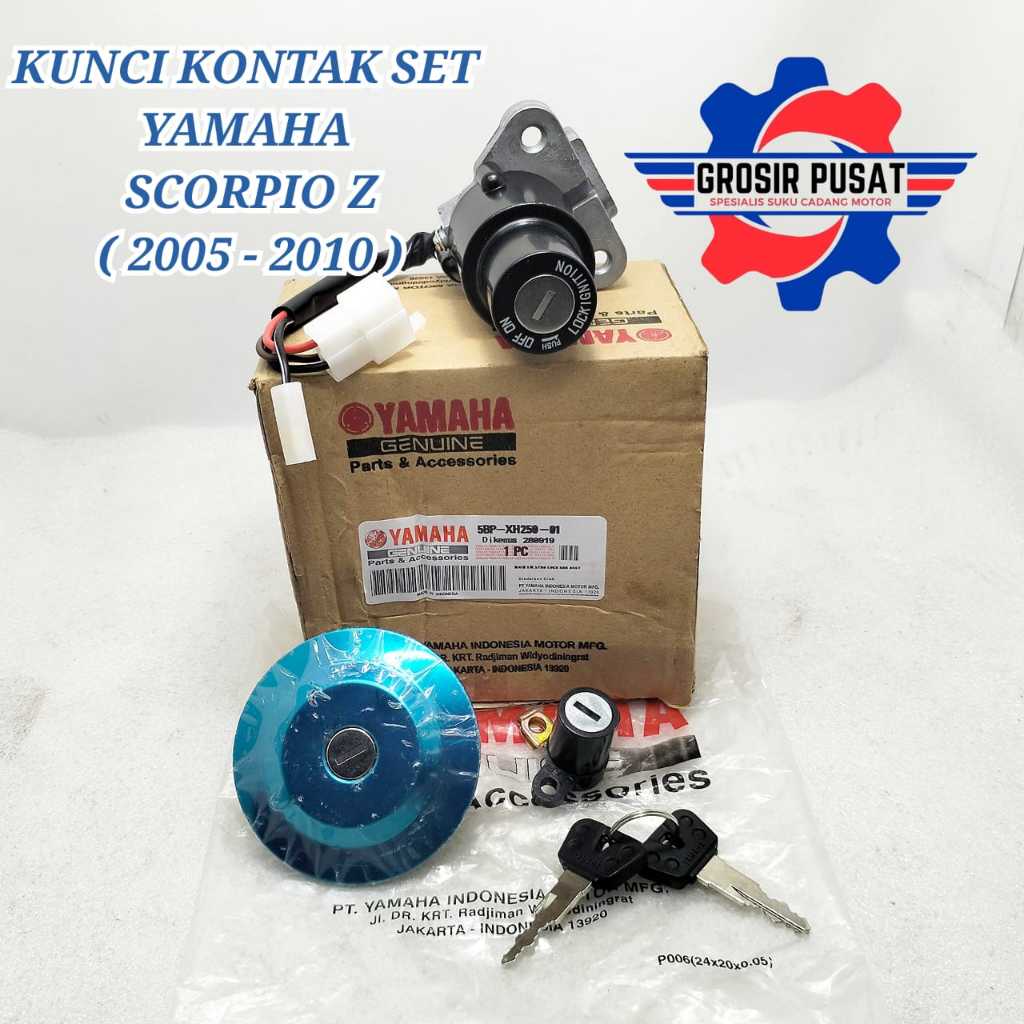 KEYSET ASSY YAMAHA 5BP SCORPIO Z KUNCI KONTAK ASLI MOTOR SCORPIO Z KONTAK SET SCORPIO KONCI SCORPIO