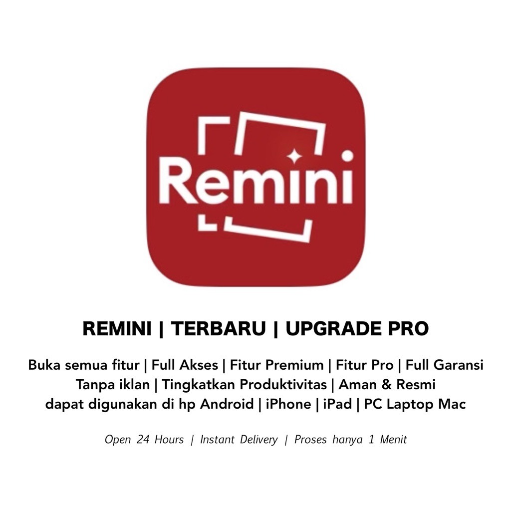 Remini Pro | Remini Premium | Remini Fullpack | Supoort ios android & computer