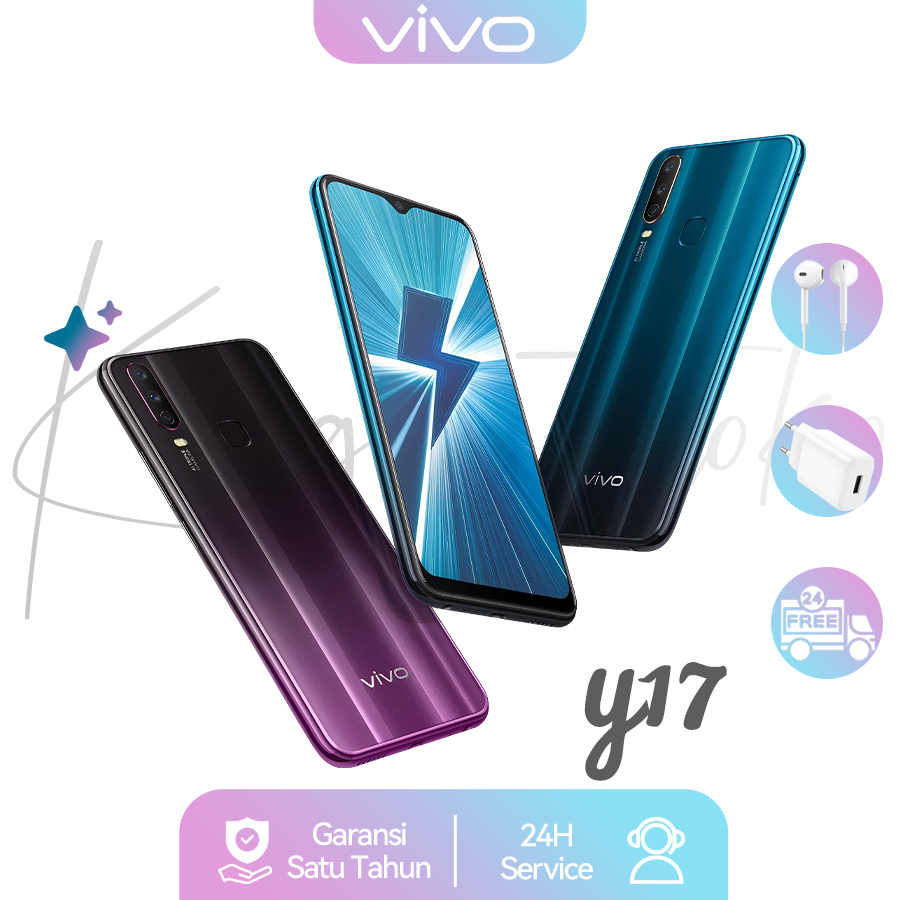 HP VIVO Y17 RAM 8 ROM 256GB Smartphone 4G LET 6.35 Inches Dual SIM Garansi 2 Tahun