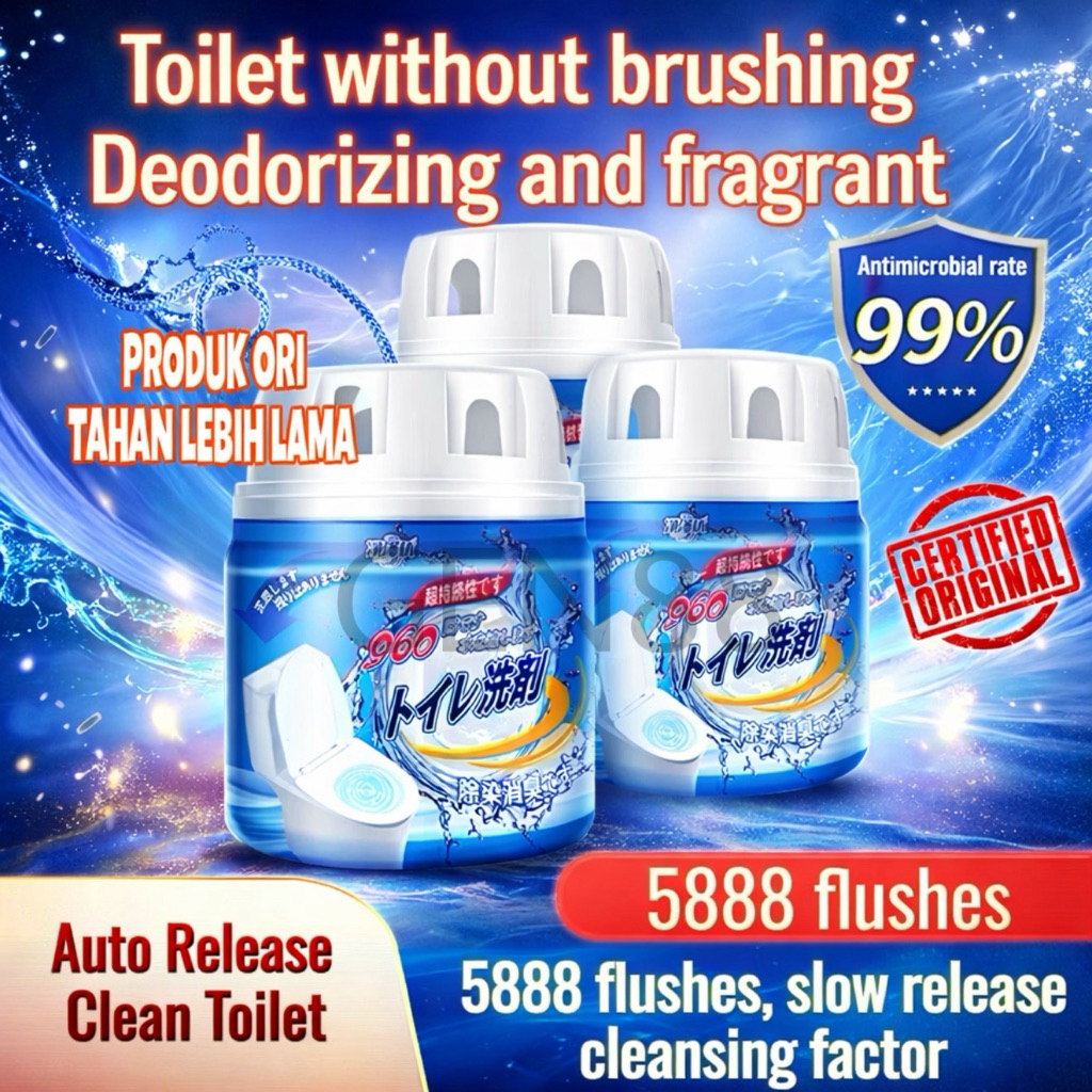 Pembersih Toilet Biru/  Pembersih Toilet 350g Automatic Toilet Cleaner Cairan Pembersih WC Pembersih