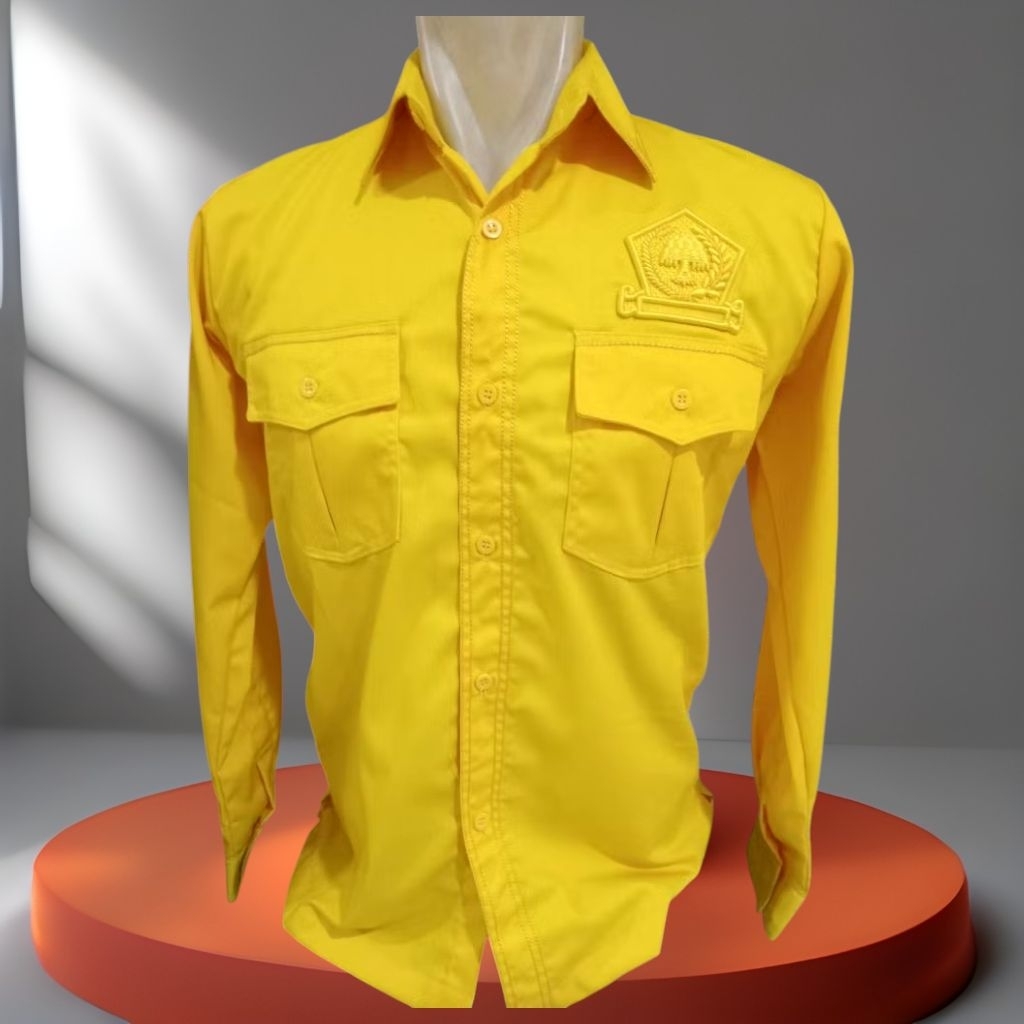 Kemeja Golkar terbaru baju Golkar bordir timbul 3D