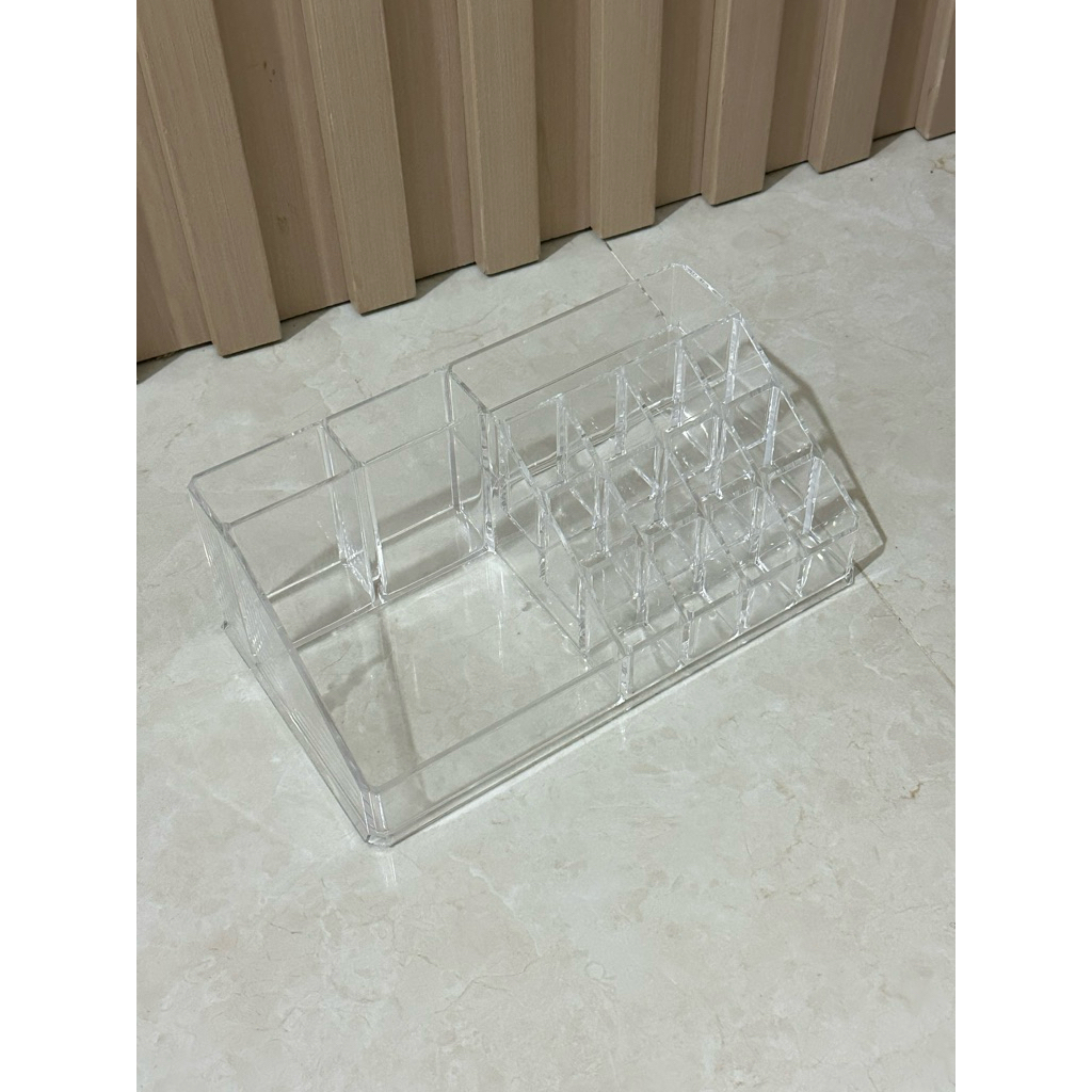 ACRYLIC MAKE UP CASE ORGANIZER  LACI MAKEUP BENING/AKRILIK BENING KOTAK RIAS SKINCARE// TEMPAT MAKEU