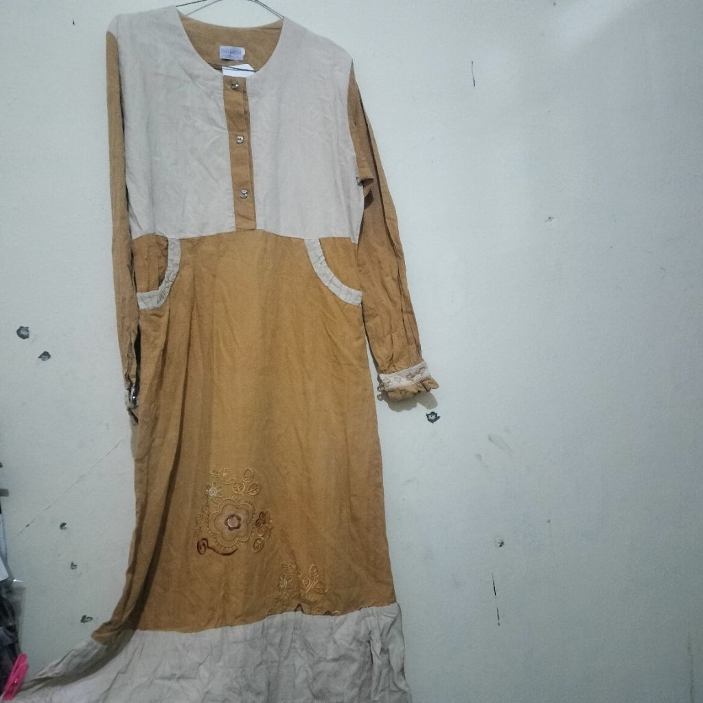 gamis pl coklat (kode DK)