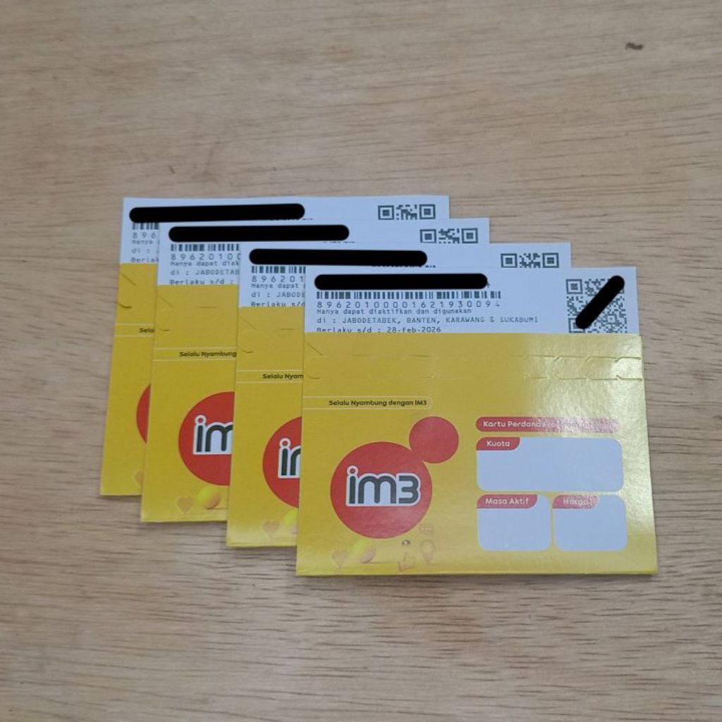 kartu perdana Indosat segel