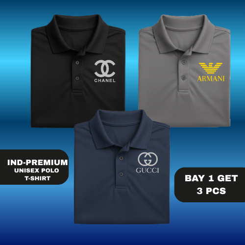 BUY 1 GET 3 PCS (PROMO COD) Kaos Kerah Polo T-Shirt Distro Motif Lengan Pendek Seragaman -CHANEL PUT