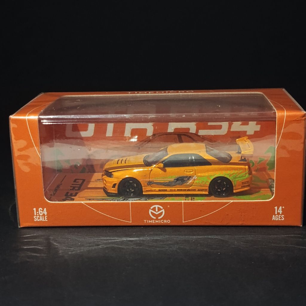 TIME MICRO GTR R34  SPEED AND PASSION ORANGE PAUL WALKER