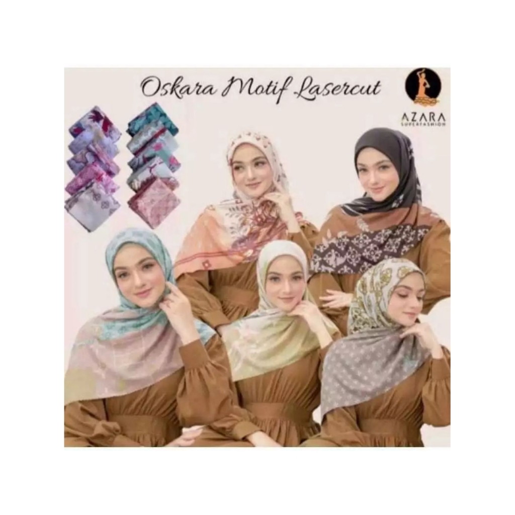 Termurah Segiempat Motif AZARA Laser Cut / Segiempat Azara / Segi Empat oskara motif Azara seragam/ 