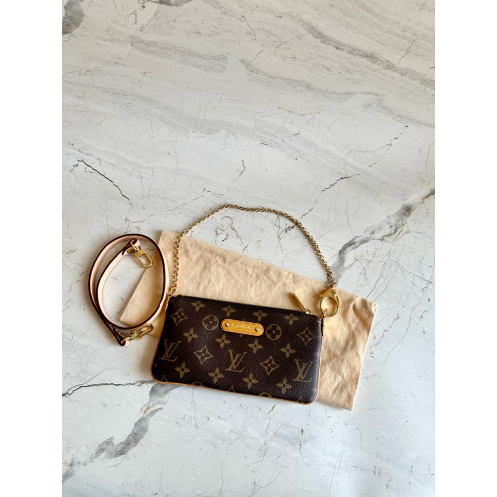 Preloved LV milla monogram pochette 2014 authentic louis vuitton crossbody bag shoulder