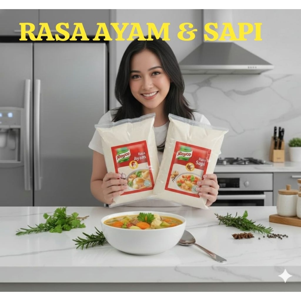 Royco Curah Rasa Ayam&Sapi 1KG Repack Bumbu Penyedap Rasa Dan Kaldu Bubuk Curah