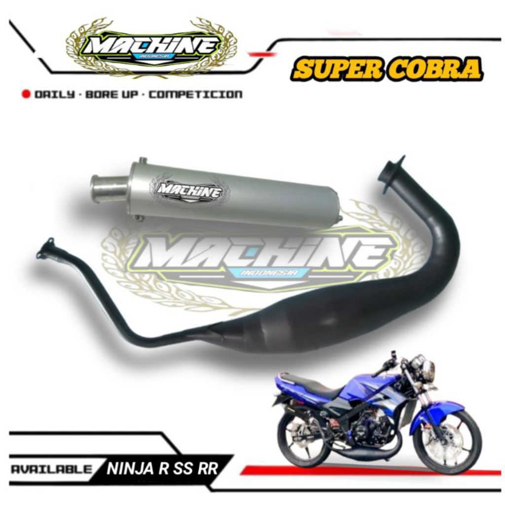 KNALPOT NINJA R SS RR SUPER COBRA STANDAR PORTING ORIGINAL MACHINE INDONESIA BUKAN RTX FANTERRA