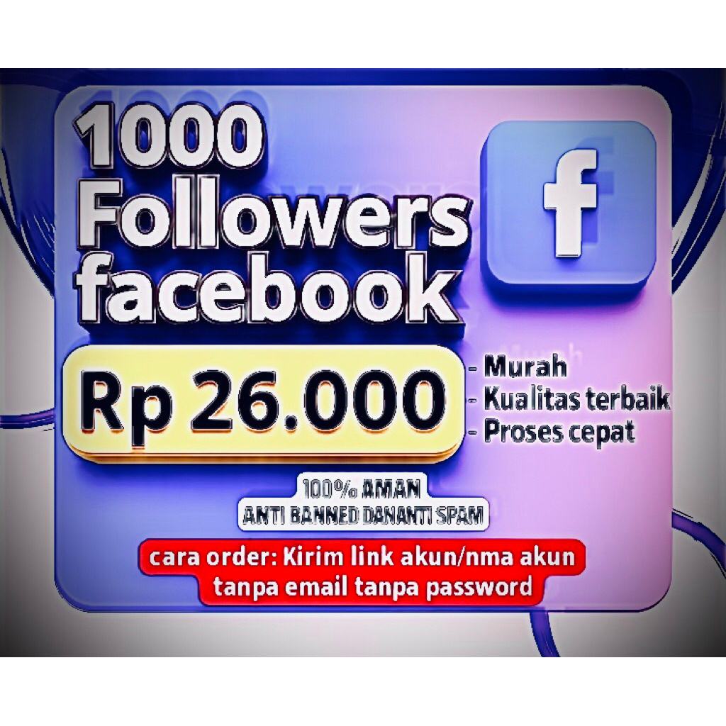 FACEBOOK FOLLOWERS PROFIL/PAGE PENGIKUT