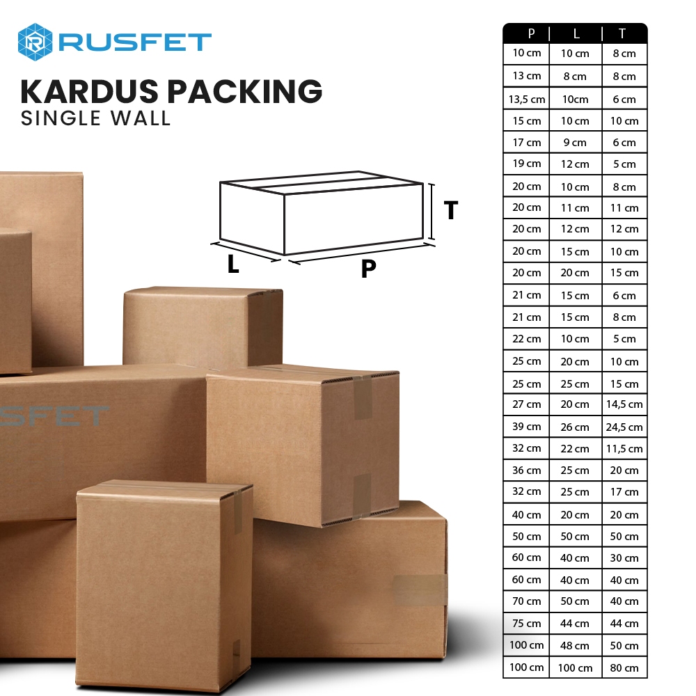 Kardus Packing Box Dus Kotak Packaging Polos tebal