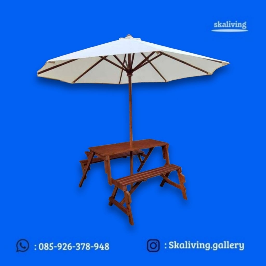 Set bangku lipat magic payung set bangku payung meja payung minimalis meja lipat payung minimalist k