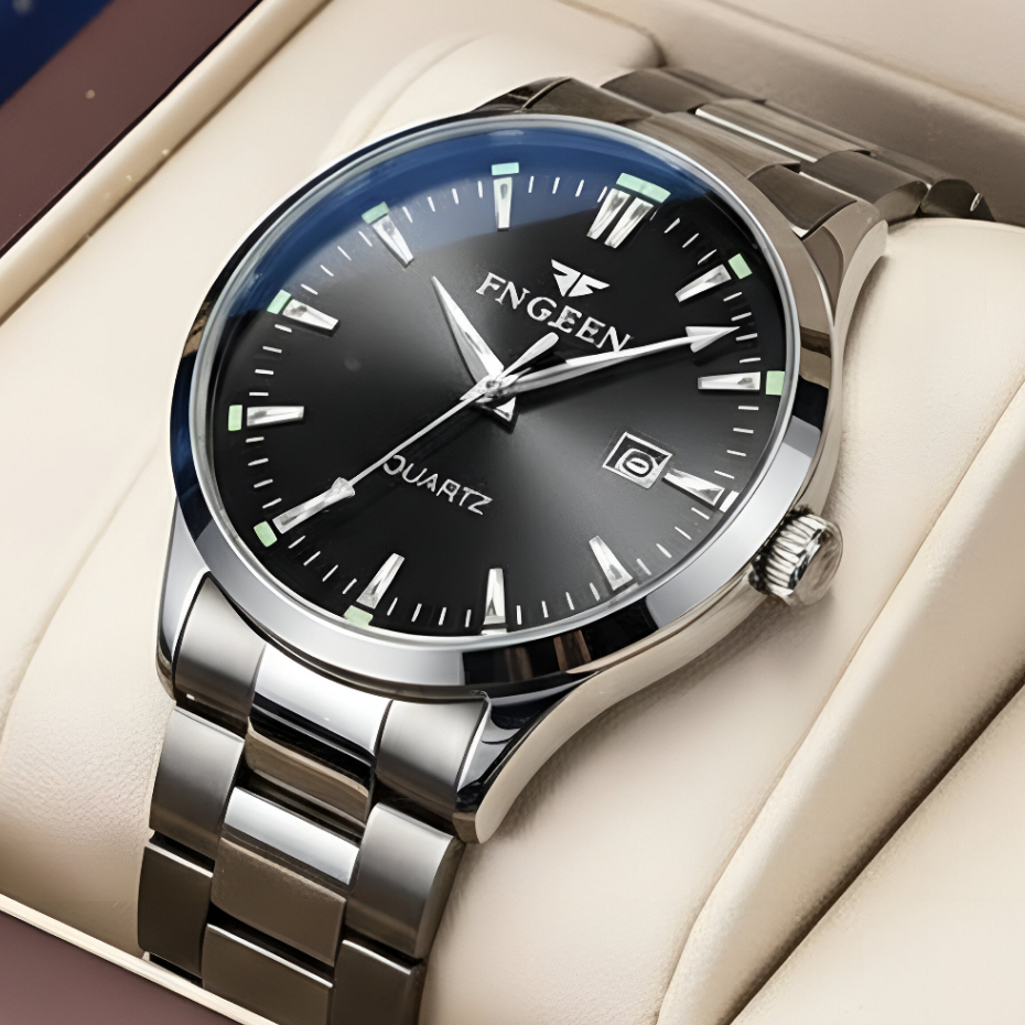 HARGA TERBAUK Jam Tangan Pria New Model Terbaru Strap Rantai Stainless Steel Anti Karat Anti Luntur 