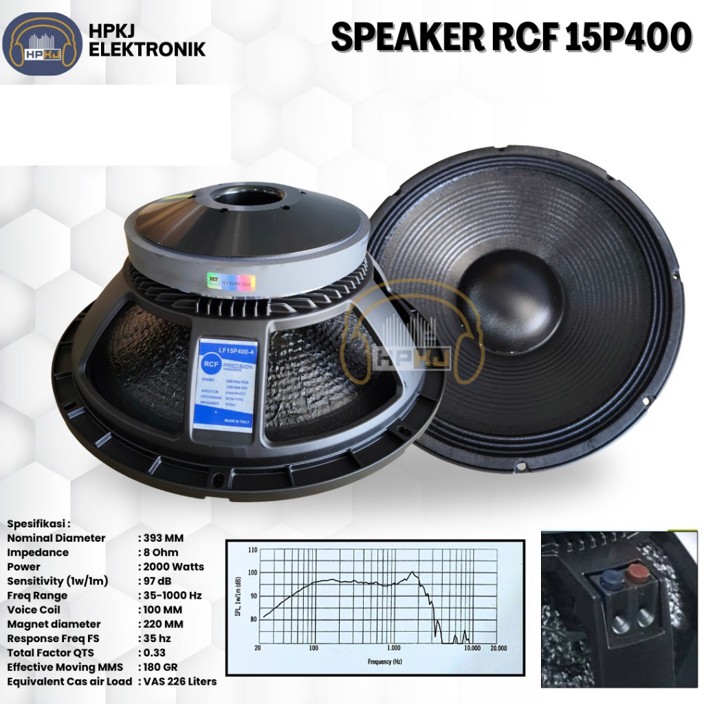 SPEAKER RCF LF15P400 SPEAKER KOMPONEN LF 15P400 15INCH COIL 4IN
