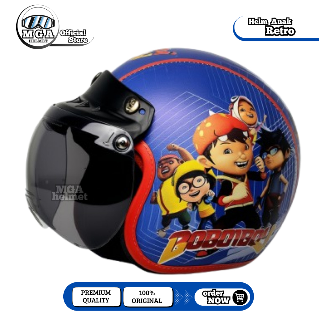 helm anak bogo karakter cewek cowok/ helm motor anak untuk usia 2-6 tahun