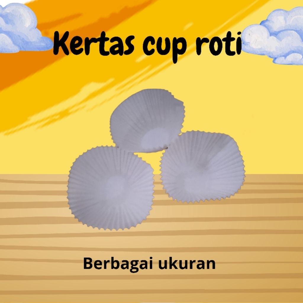(40 pcs ) cup roti kertas mini Lotus/cup roti bolu cup roti kertas oval /cup roti bulat / paper cup 
