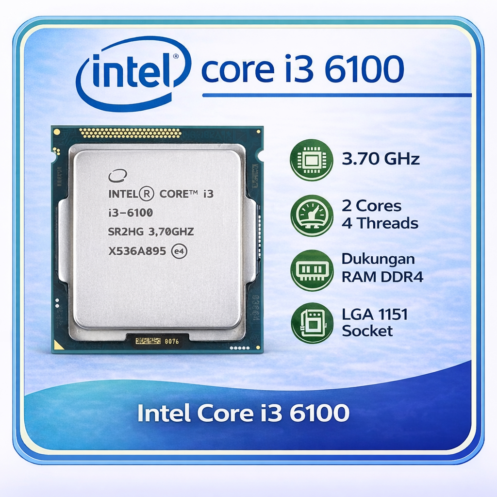 Processor Intel core i3 6100 (gen 6)