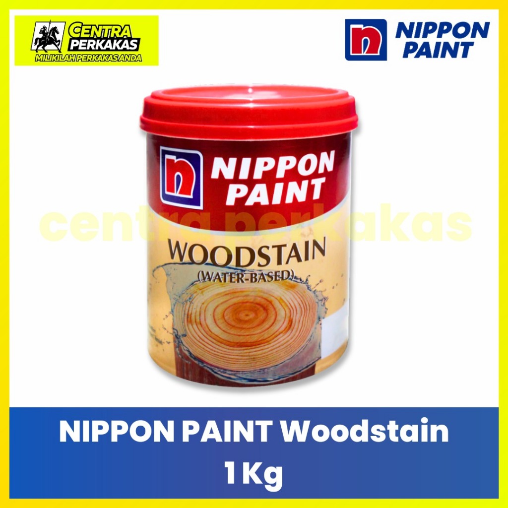 Nippon Paint Cat Kayu Vernis Woodstain 1 Kg Waterbased Anti-jamur Tahan UV