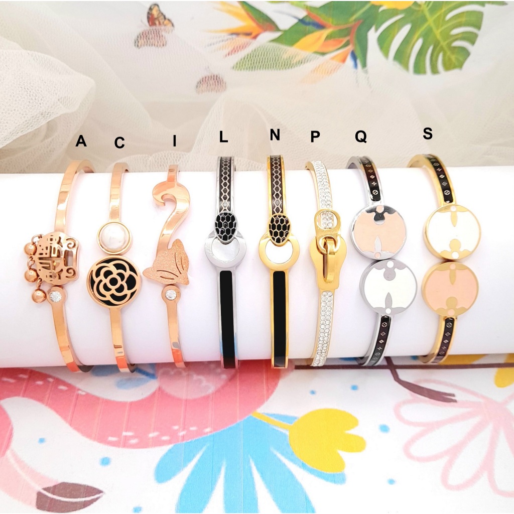 Gelang Titanium Bangle Cantik Rose Gold - BB571