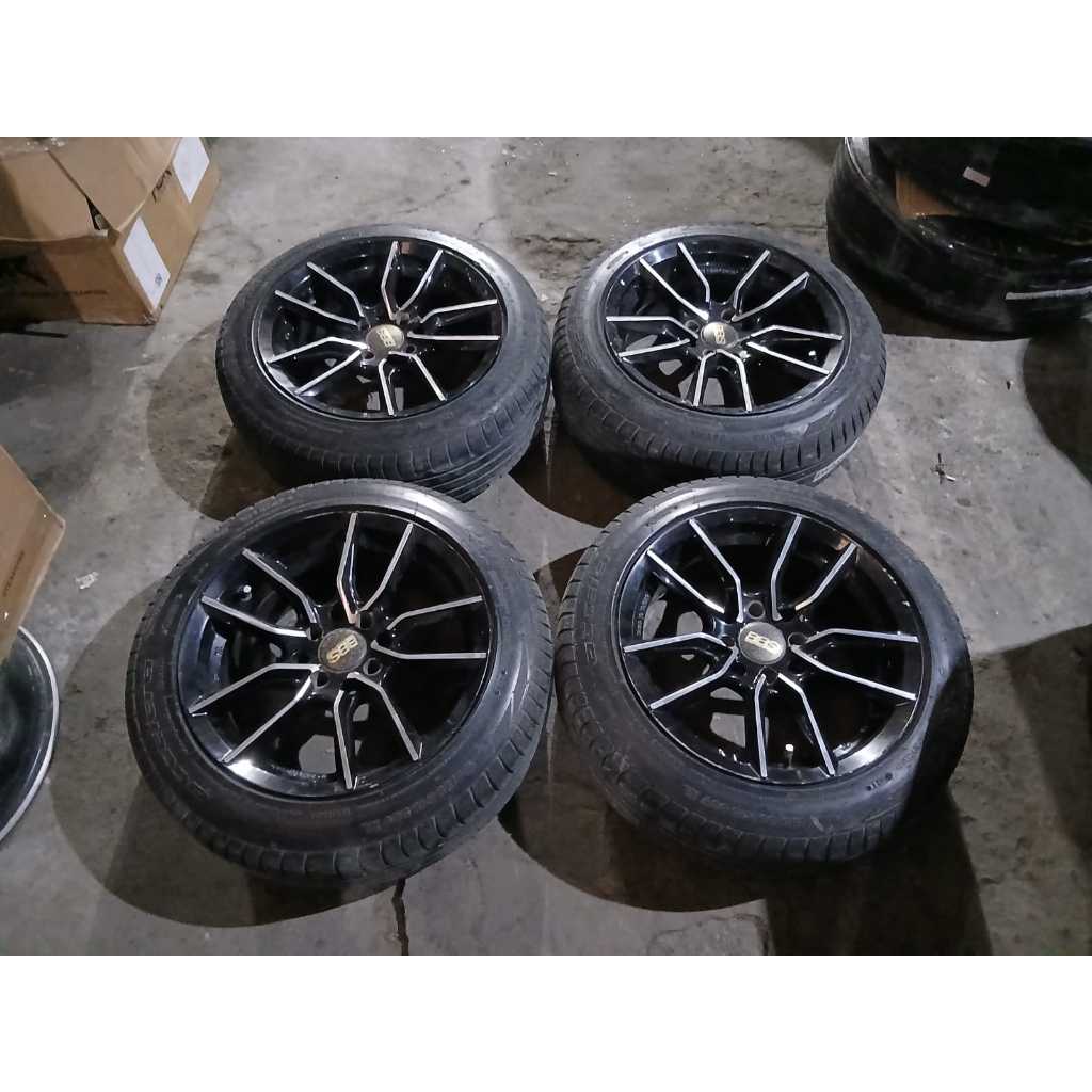 VELG MOBIL BEKAS RACING BBS R15 4X100 4X114+BAN 185 55 RING 15 SIRION AGYA AVANZA XENIA BRIO DLL