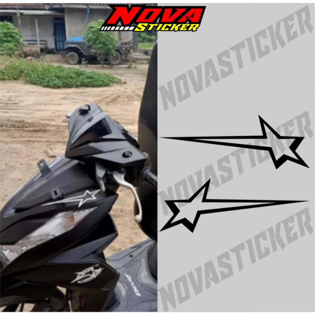 Sticker Bintang Star Racing Keren Motor Cutting Hologram Decals Motor Matic Bukan Sticker Printcut