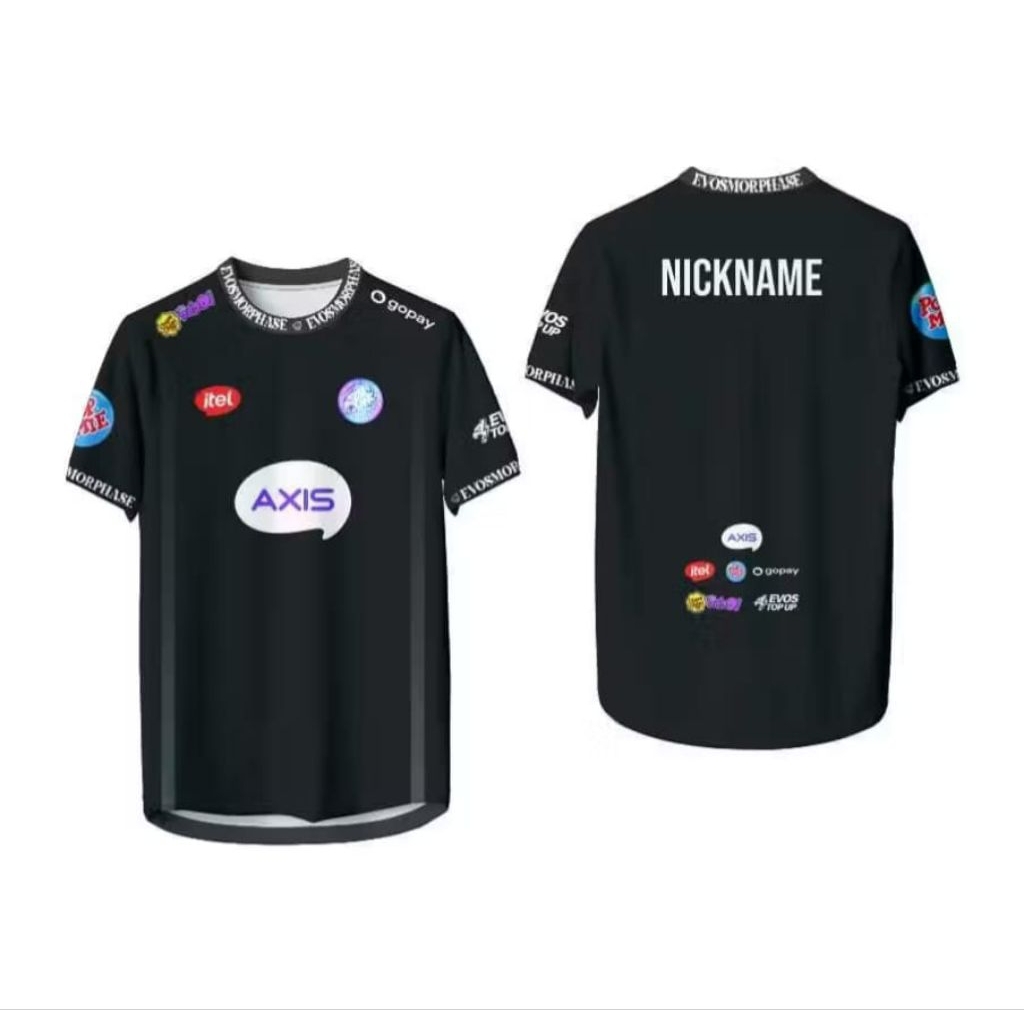 Jersey Evos E-Sport MPL Putih Free Nickname Bahan Dry Fit Premium - Full Printing