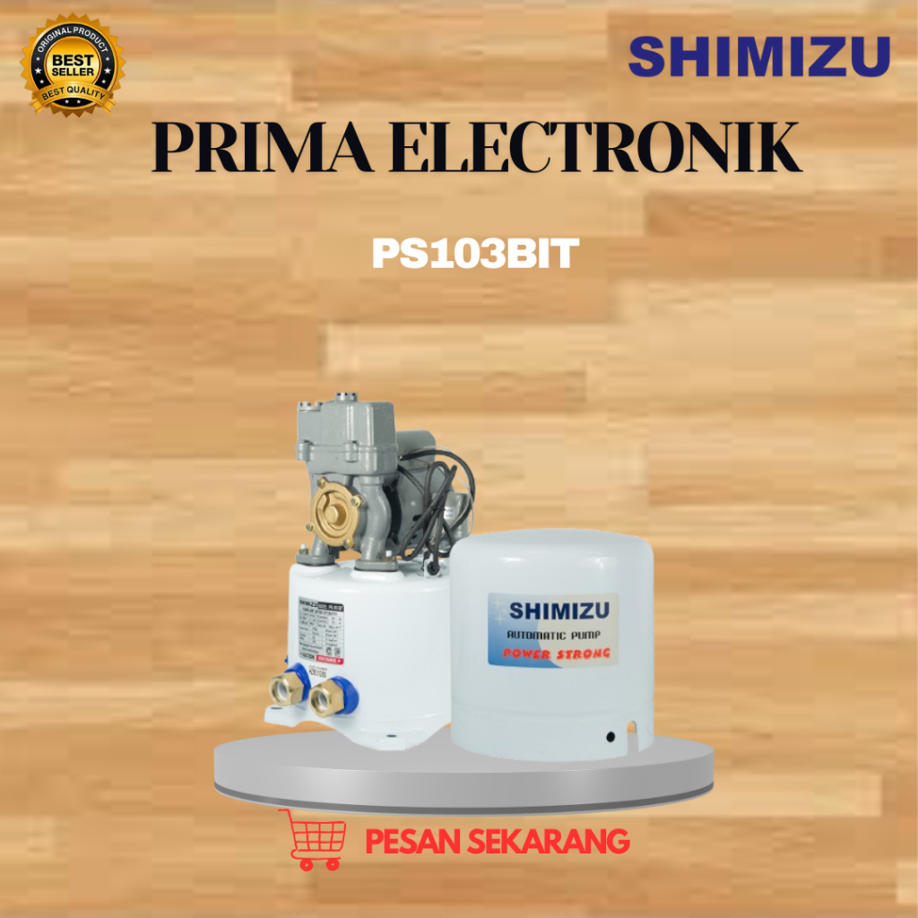 SHIMIZU Pompa Air PS103BIT/PS-103BIT/PS 103BIT/ Sumur Dangkal Otomatis 100 Watt/Shimizu PS103BIT