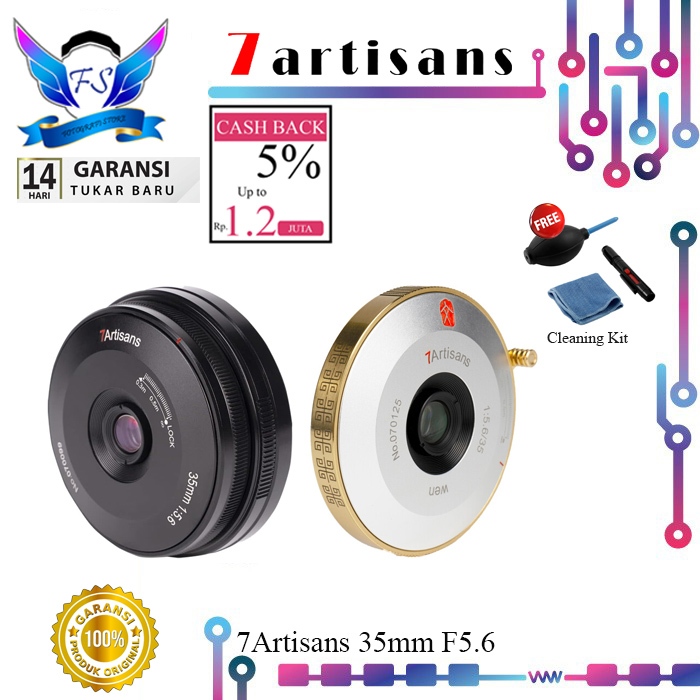 7Artisans 35mm f5.6 Panasonic Leica L Nikon Z Sony FE FullFrame 7Artisan GARANSI RESMI