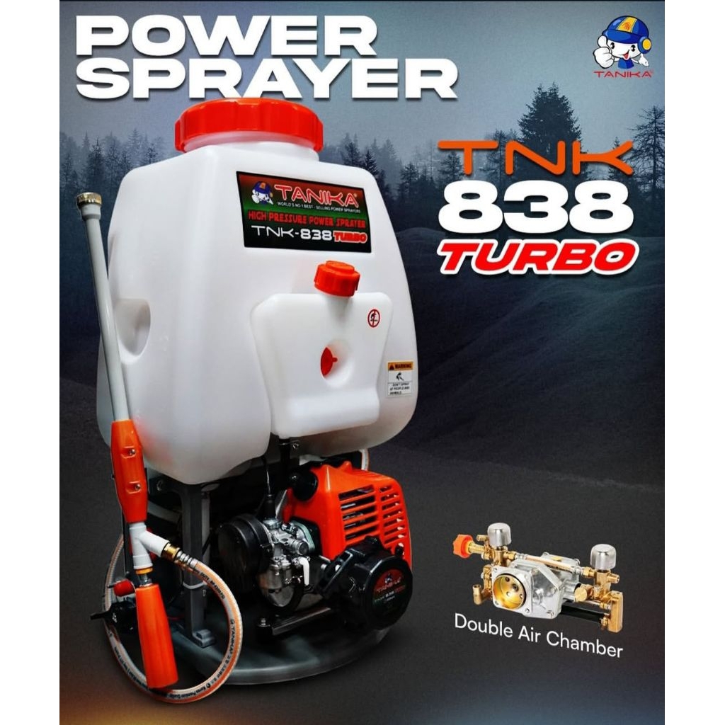 MESIN POMPA KNAPSACK SEMPROT HAMA RACUN TANIKA 838 20LITER 2TAK / TANIKA TNK 838 TURBO