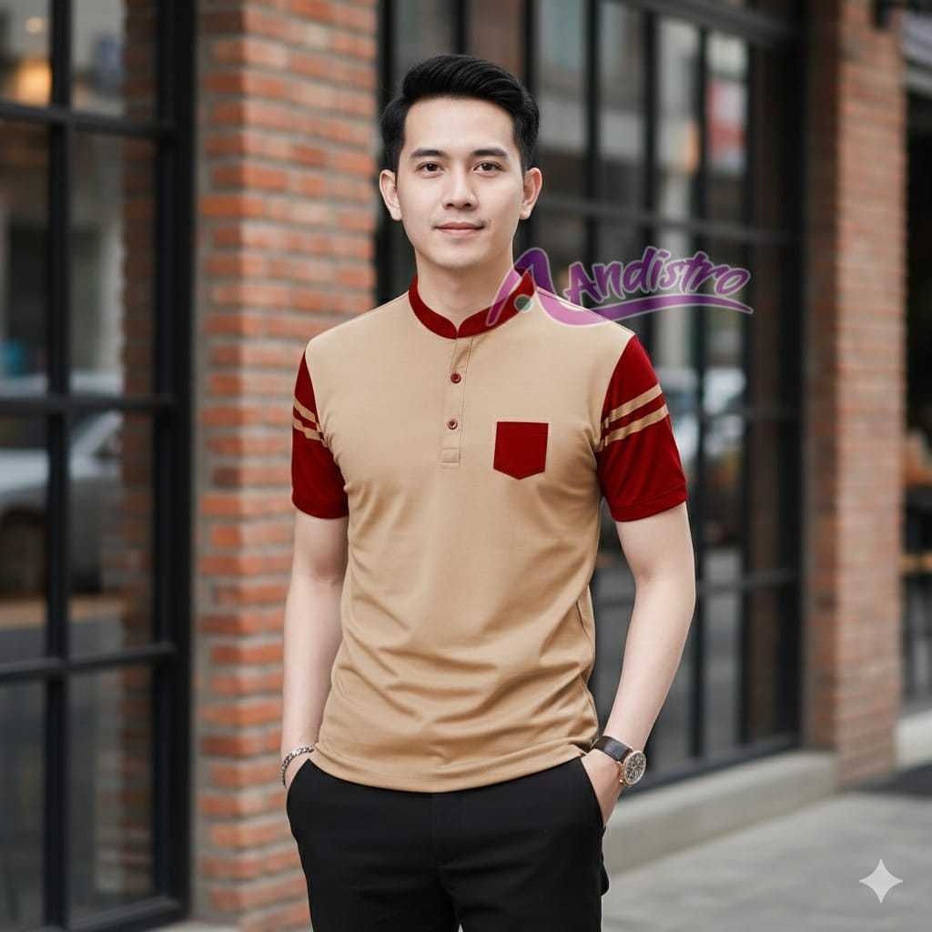 COD Bayar Dirumah  Kaos Polo Pria Terbaru Saku Depan Keren Kerah Shanghai / Baju Kaos Polo Distro Pr