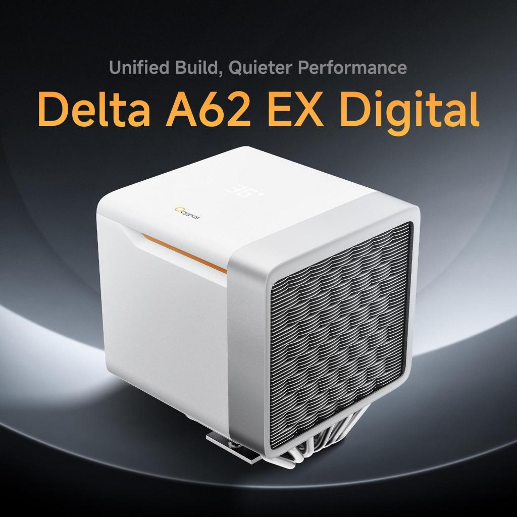 OCYPUS Delta A62 EX Digital Cooler CPU Processor | White