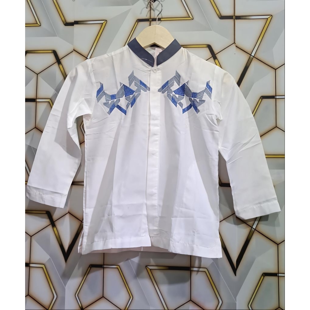 BAJU KOKO ANAK PUTIH ABDILLAH LENGAN PANJANG // BAHAN KATUN MICRO BAGUS