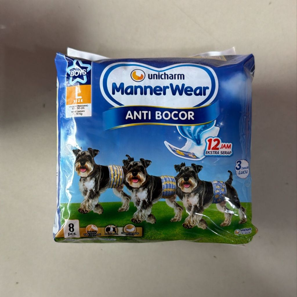 Popok Anjing UNICHARM Manner Wear Boy L 8