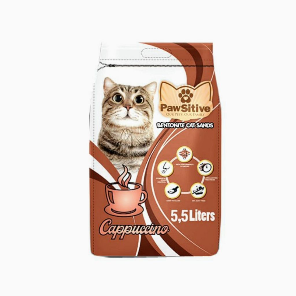 Pasir Kucing Pasir Pawsitive 5,5 Liter Cappucino