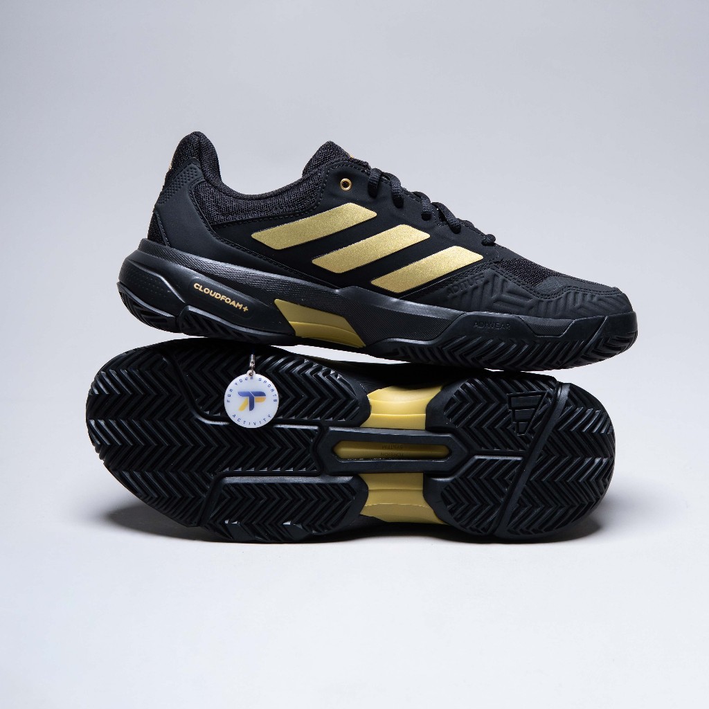 CUCI GUDANG Sepatu Tenis Tennis Shoes Adidas CourtJam Control 3 M Core Black/Gold Metallic/Core