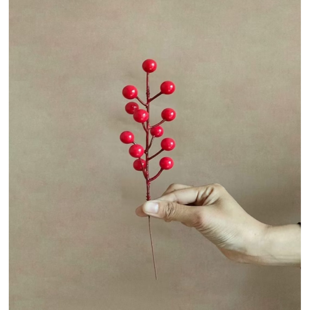 Bunga buah cherry tangkai 1