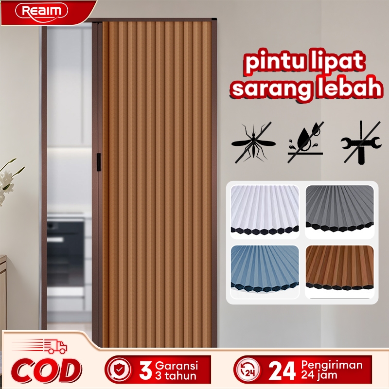 pintu lipat geser sliding sarang lebah folding door pintu kamar mandi Ukuran 80/70*200cm Kamar Penye