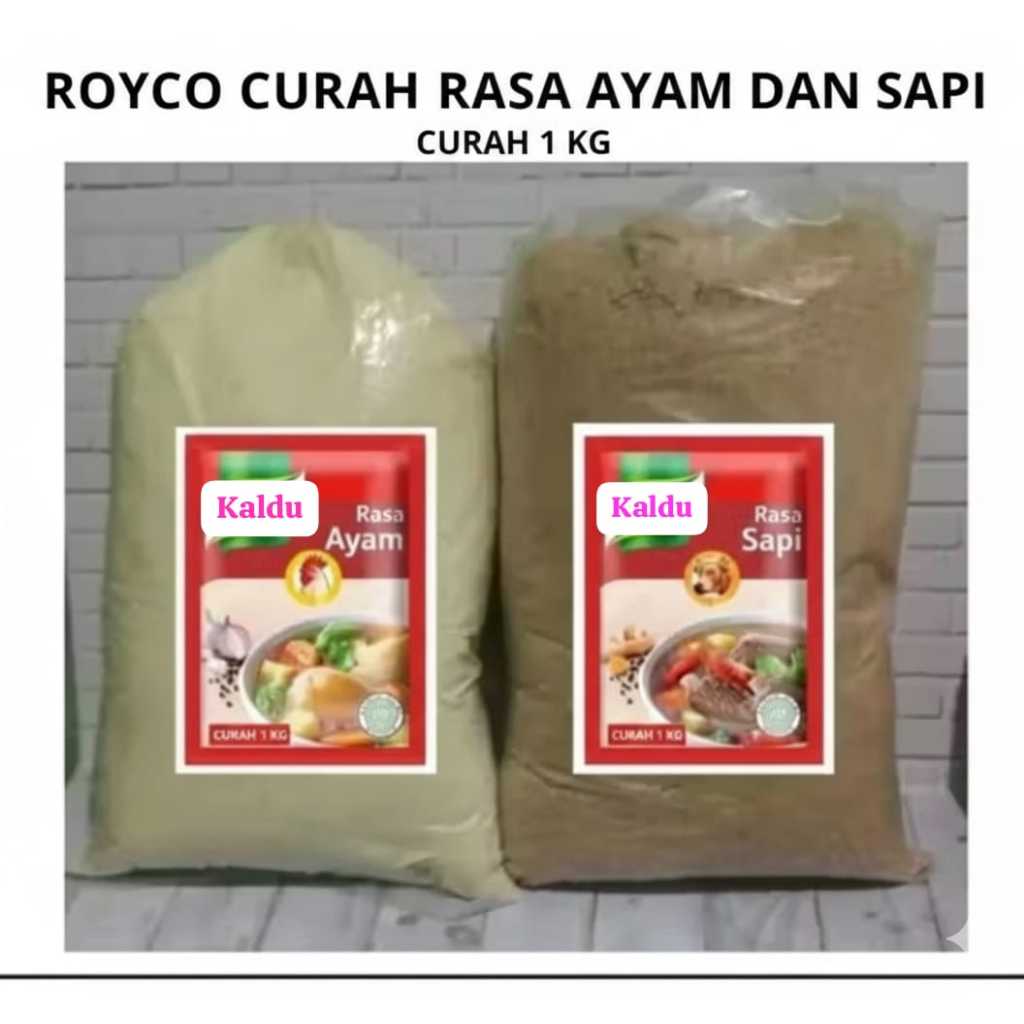 Royco 1KG Curah Repack Rasa Ayam Dan Sapi Penyedap Kaldu Bubuk Masakan Kaldu Curah