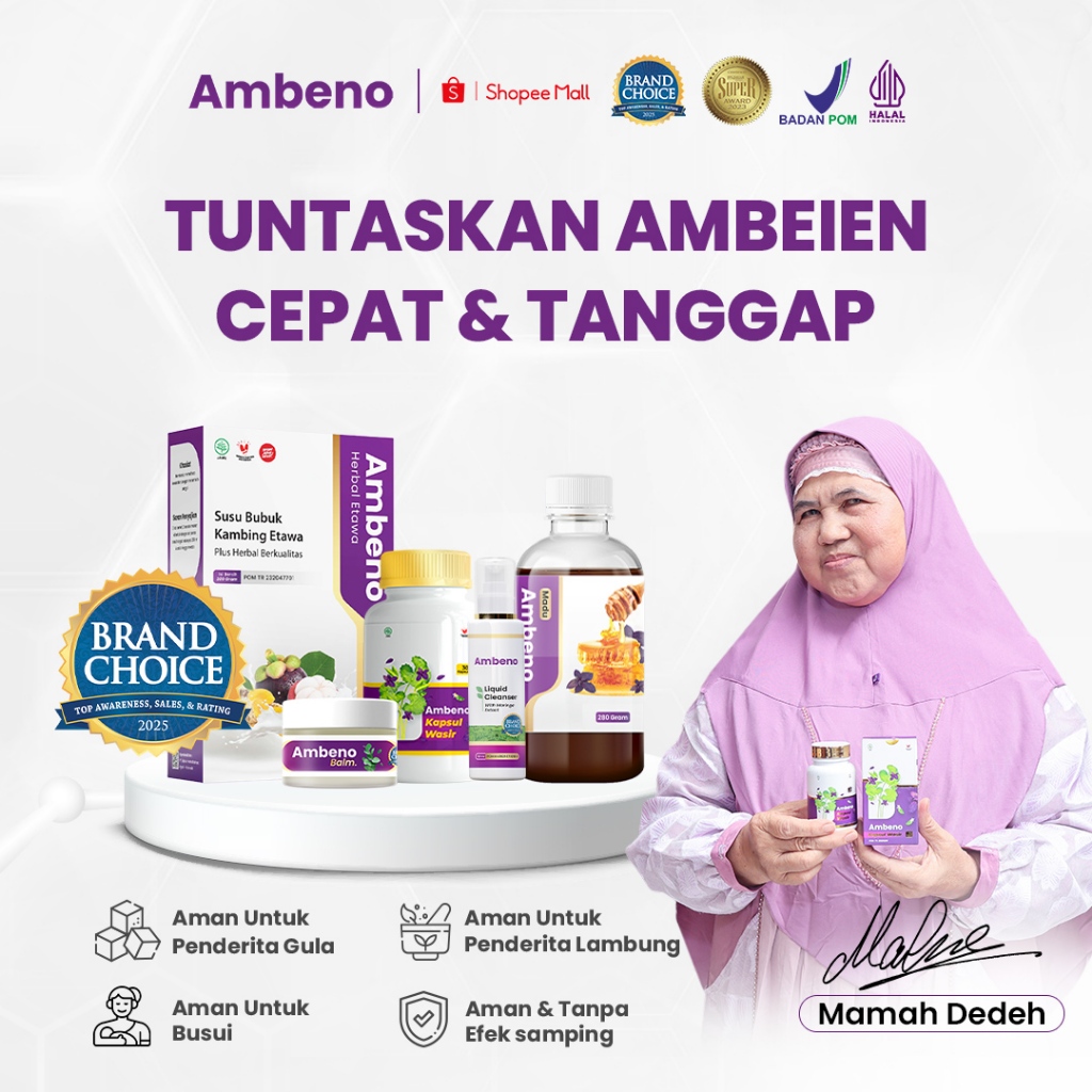 Ambeno Original Pengobatan Wasir Berdarah Herbal Tanpa Efek Samping
