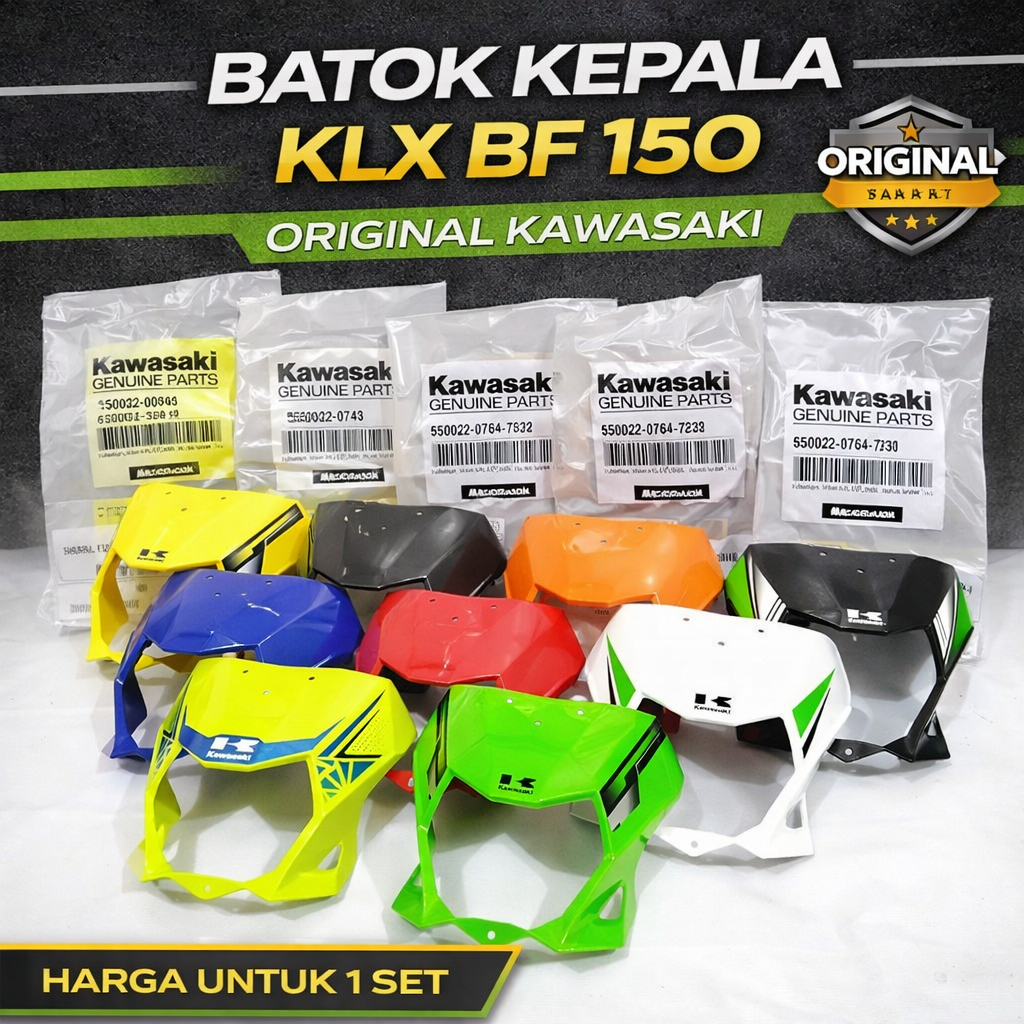 klx batok depan/klx bf original kawasaki/cover head lampu bf/kepala depan klx bf/dtracker bf/batok l