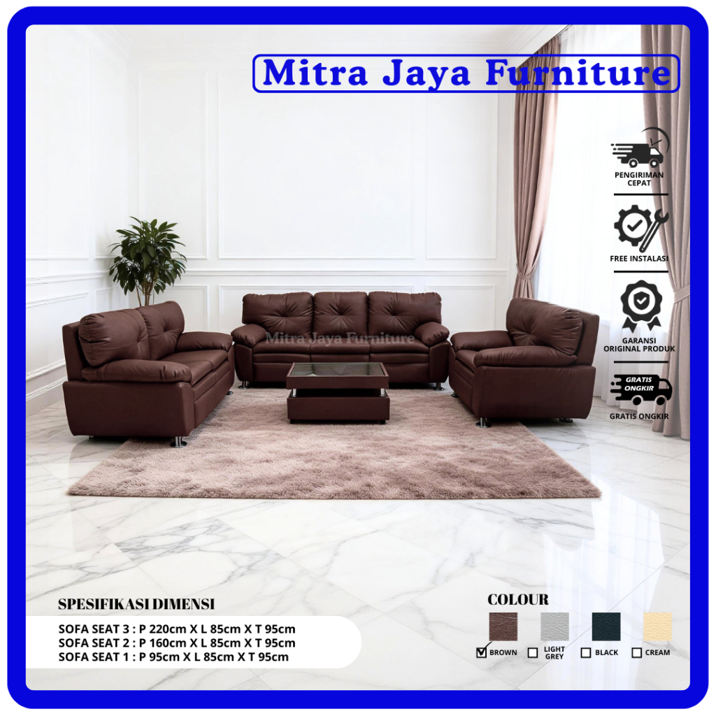 SOFA DACRON PREMIUM 321 HIGH QUALITY/ SOFA TAMU/SOFA MINIMALIS
