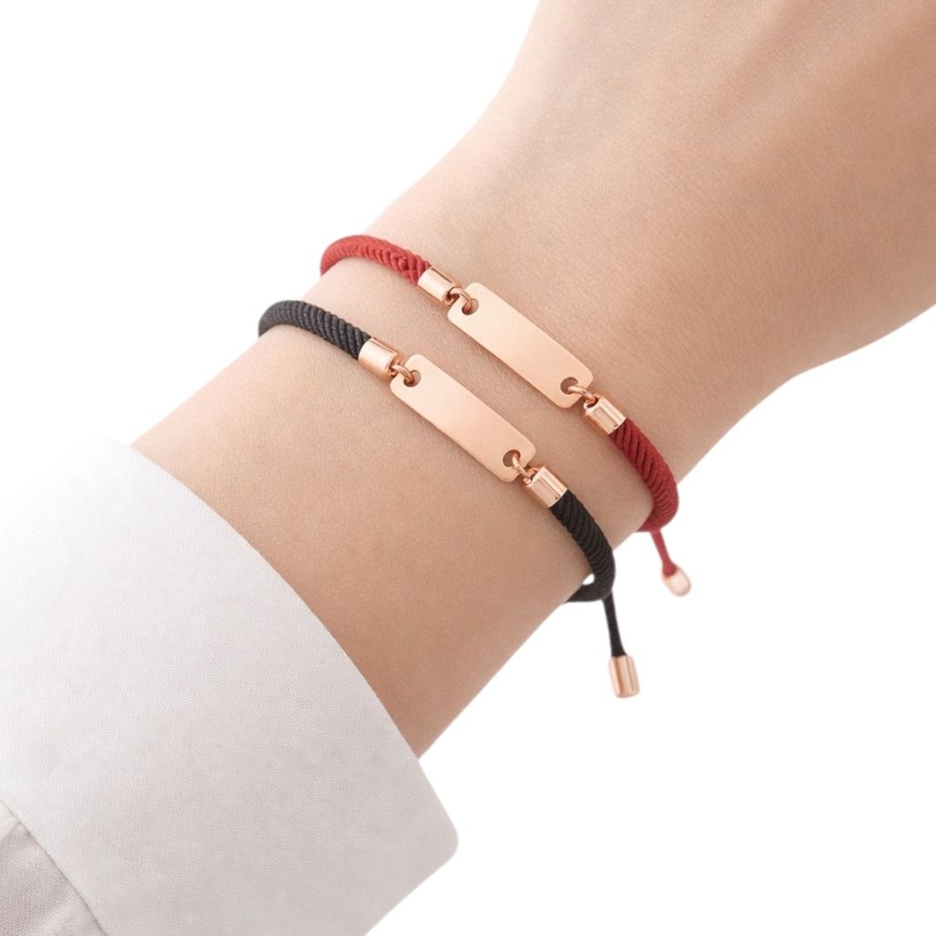 Gelang Tali Emas Elegant Plat Custom Gold - Toko Emas Gadjah