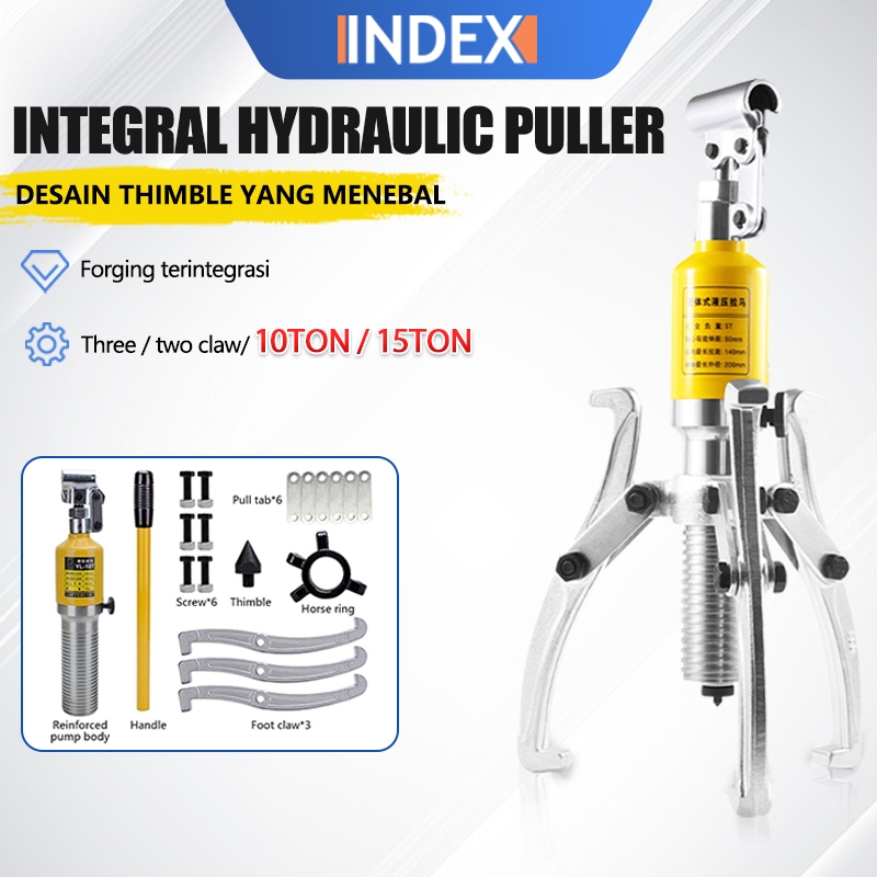 Index Integral Hydraulic Puller 5Ton/10Ton - Hydraulic Wheel Bearing Puller, Gear Puller, Penarik