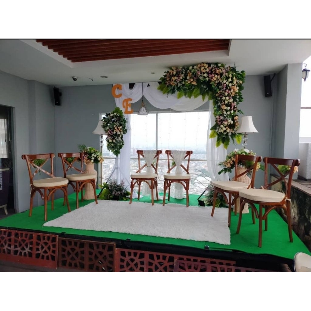 Sewa Backdrop Pelaminan Minimalis Modern - Dekorasi Pelaminan Photobooth 2 meter saja