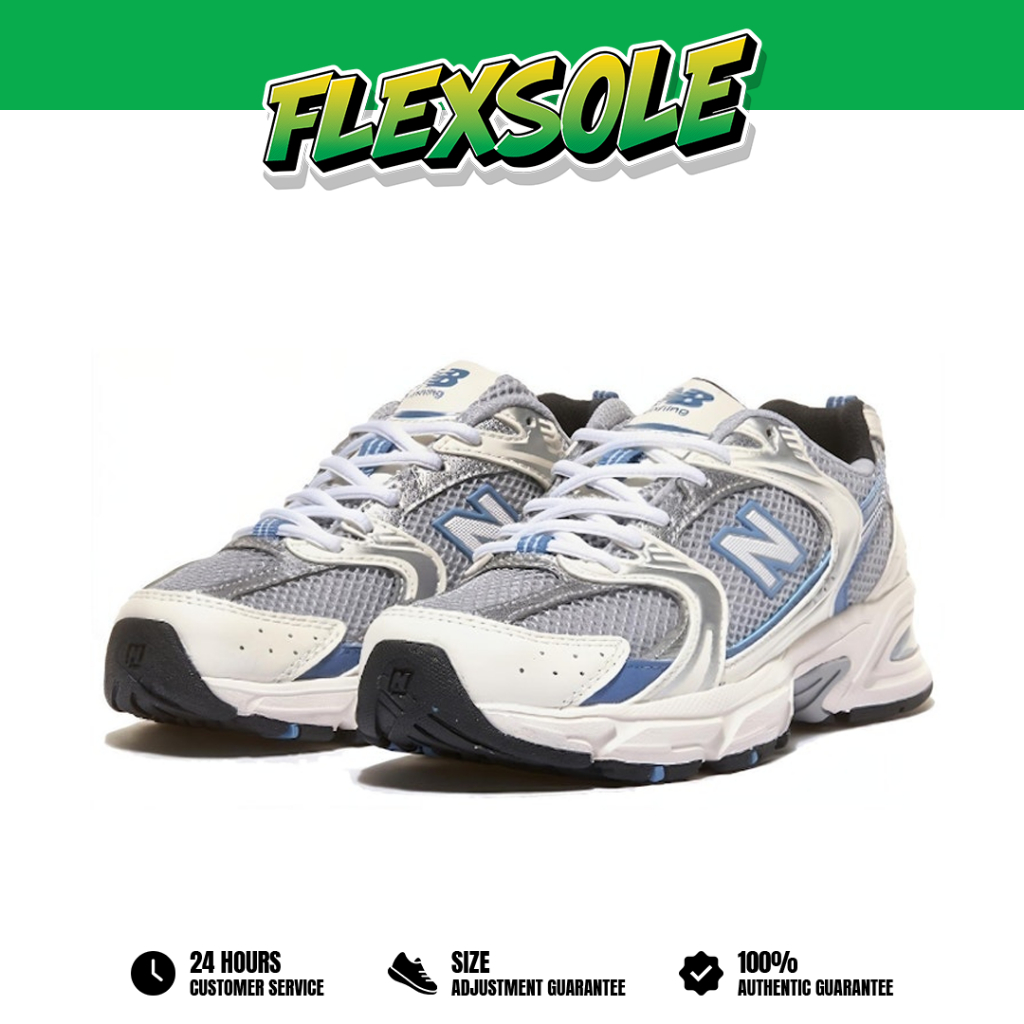 Sepatu New Balance NB 530 Steel Blue Grey White Blue Sneakers Authentic