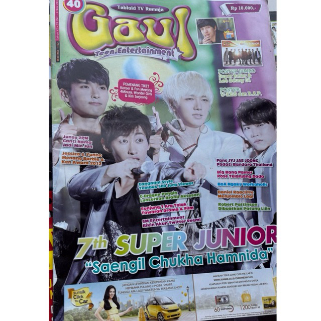 Majalah / Tabloid Edisi 40 Okt-Nov 2012 Limited Edition / Majalah K Pop Jadul / Super Junior