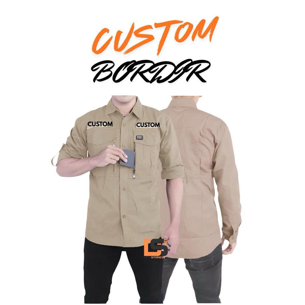 KEMEJA W-TAC / KEMEJA M-TAC CUSTOM BORDIR /Bordir nontimbul